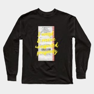 I accept and receive unexpected prosperity in neon yellow Long Sleeve T-Shirt